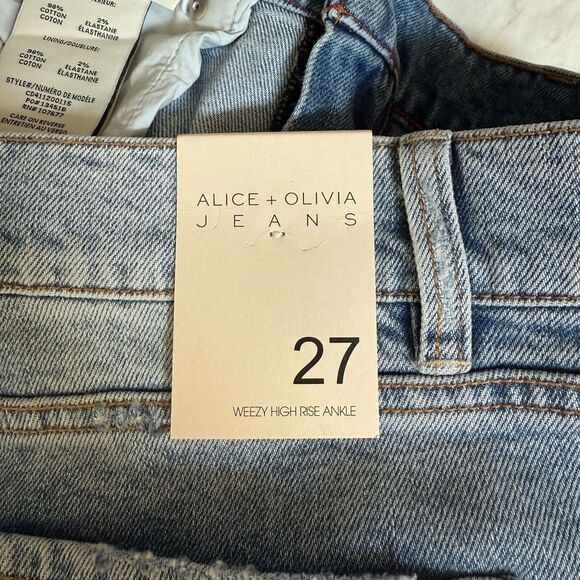 Alice + Olivia WEEZY EMBELLISHED JEAN size 27 NWT - Picture 8 of 12